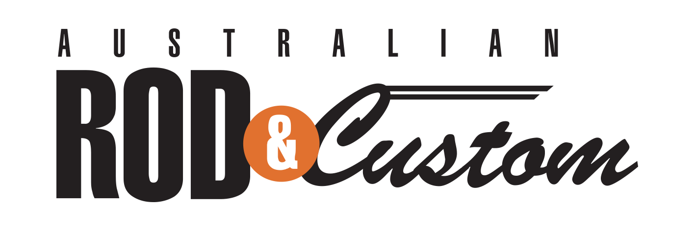 Australian Rod and Custom Logo On White